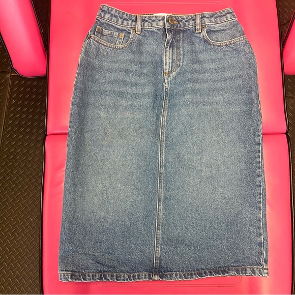 Rouge Paris Vintage Wash Denim Skirt size 40 - Picture 5 of 9